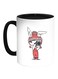 Cartoon Drawings - Rabbits Printed Coffee Mug White/Black 11ounce