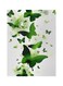 Butterfly Printed Metallic Plate Green/White 20x15cm