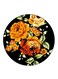 Flowers Printed Fridge Magnet Round Multicolour