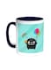Cartoon Drawing - The Joy Of Eid Printed Coffee Mug Blue/White 11ounce