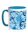 Arabic Letters Printed Coffee Mug Blue/White 11ounce
