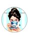 Vintage Art Printed Fridge Magnet Multicolour