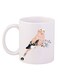 A Bird Design Mug White/Pink/Black 12ounce