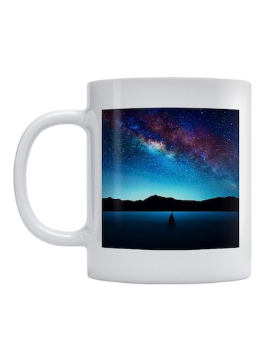 Night Sky Printed Coffee Mug White/Blue/Black