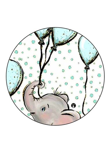 An Elephant Printed Fridge Magnet Multicolour