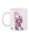 Cartoon Printed Coffee Mug White/Pink/Purple 11ounce