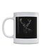 Deer Printed Ceramic Mug Black/White