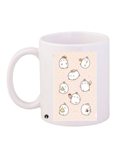 Printed Coffee Mug White/Beige
