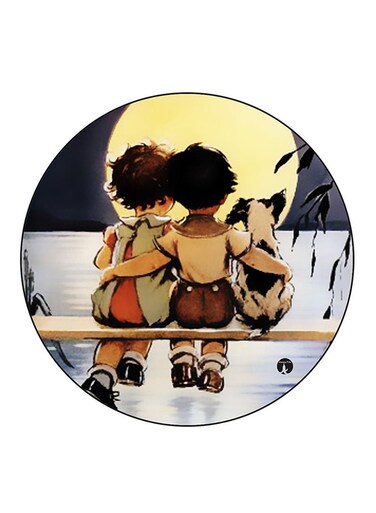 Kids Printed Fridge Magnet Round Multicolour