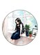 Girl Printed Fridge Magnet Round Multicolour