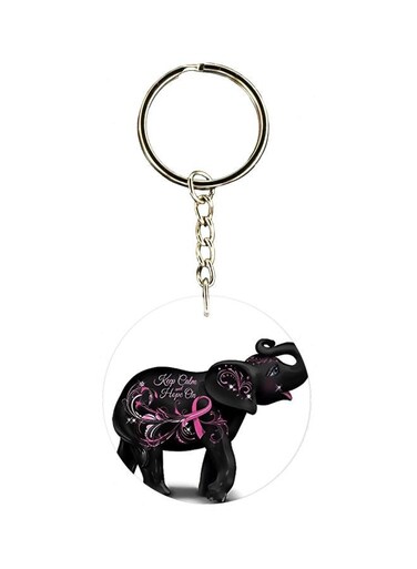 Elephant Printed Keychain