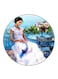 Vintage Art Printed Fridge Magnet Round Multicolour