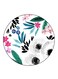 Flowers Printed Fridge Magnet Round Multicolour