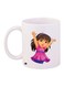 Cartoon Girl Printed Coffee Mug White/Beige/Purple 11ounce