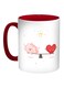 Printed Coffee Mug Red/White/Pink