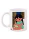 Cartoon Printed Coffee Mug White/Green/Black 11ounce