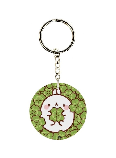 Cartoon Printed Double Sided Keychain