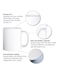 RYN&reg; 11OZ Ceramic Coffee Mug with Handle, Large Raccoon Print - Novelty Gift Cup for Hot/Cold Beverages, Ideal for Halloween, Christmas, Weddings, Birthdays, Valentine's Day
