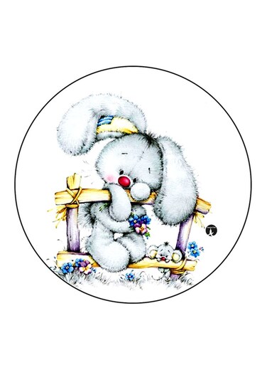 Rabbit Printed Fridge Magnet Multicolour