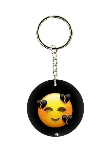 Double Sided Emoji Printed Keychain