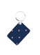 Hearts Printed Keychain Blue/Pink/Silver