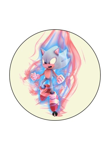 Video Game Sonic Printed Fridge Magnet Beige/k/Blue