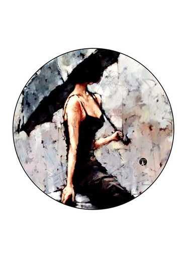 Girl Printed Fridge Magnet Multicolour 5.5 x 5.5cm