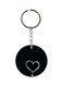 Double Sided Heart Printed Keychain