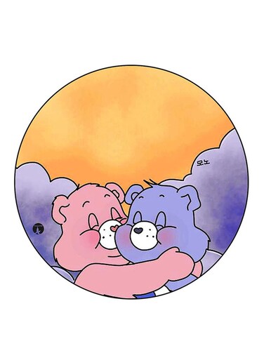 Bears Printed Fridge Magnet Multicolour