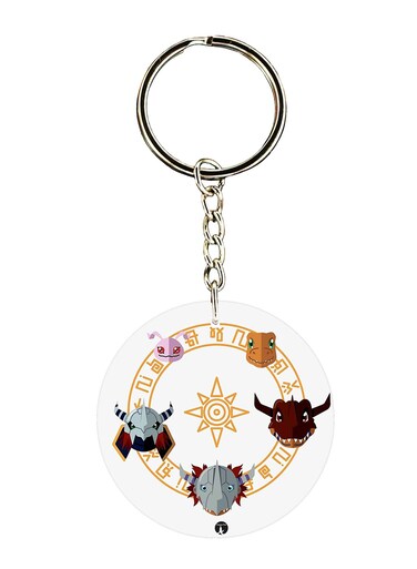 The Anime Digimon Printed Keychain
