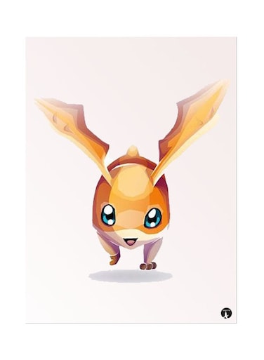 Metal Plate Of The Anime Digimon Poster Multicolour