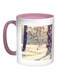 Cotton Tree Printed Coffee Mug Pink/White/Brown 11ounce