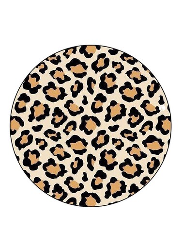 Cheetah Printed Fridge Magnet Round Multicolour