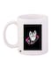 Cartoon Printed Coffee Mug White/Black/Pink 11ounce
