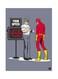 Metal Plate Of The Flash Poster Multicolour