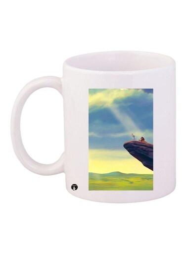 Lion King Printed Coffee Mug White/Blue/Yellow