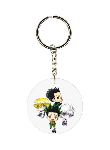 Anime Hunter X Printed Keychain White/Black/Silver