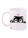 Cat Printed Coffee Mug White/Black/Pink 11ounce
