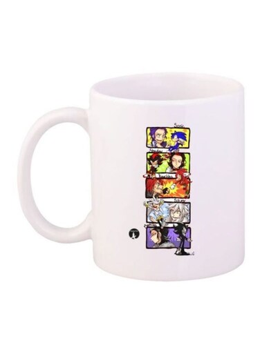 Game Sonic Character Printed Mug White/Red/Purple