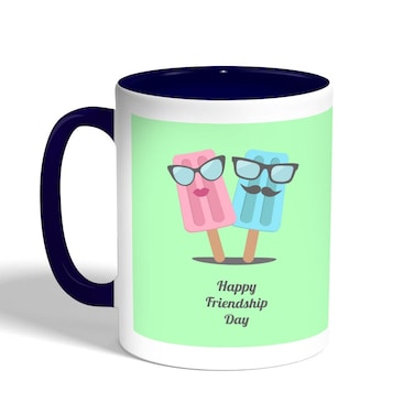 Happy Friendship Day Printed Coffee Mug, Blue 11 Ounce