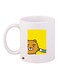 Cartoon Printed Coffee Mug White/Yellow/Brown 11ounce