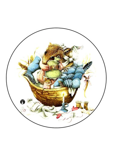 Vintage Art Printed Fridge Magnet Multicolour
