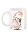 Girl Printed Coffee Mug White/Pink/Yellow 11ounce