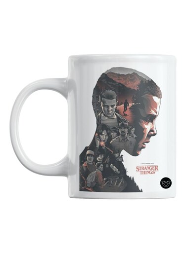 Stranger Things Printed Mug White/Red/Grey 23cm