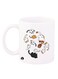 Cats Design Mug White/Brown/Black 11ounce