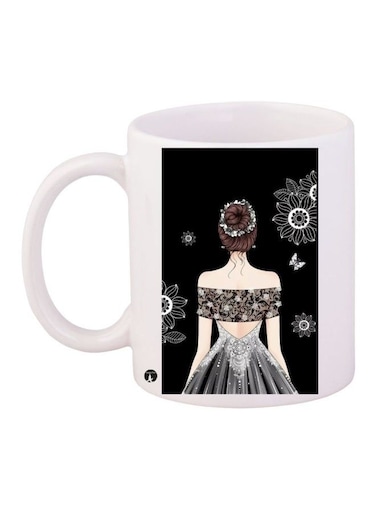 Printed Coffee Mug White/Black/Grey