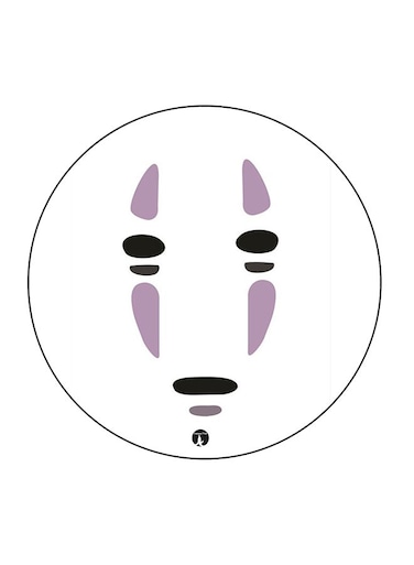 Face Printed Fridge Magnet Black/White/Pink 5.5 x 5.5cm