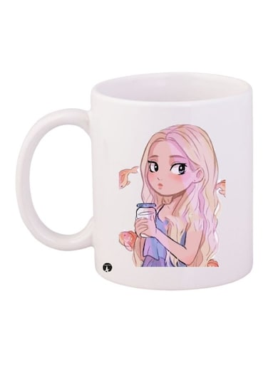 Printed Coffee Mug White/Pink