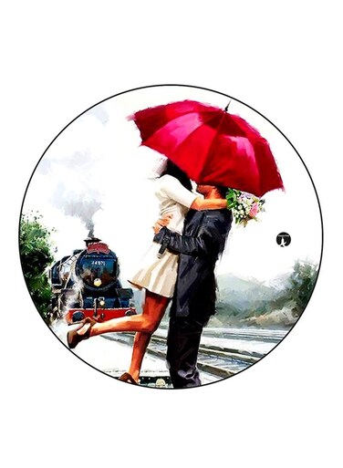 Man And A Woman Printed Fridge Magnet Multicolour