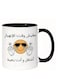 Ceramic Mug with Humorous Arabic "No Time for Sadness" Design coffee mug in Black colour